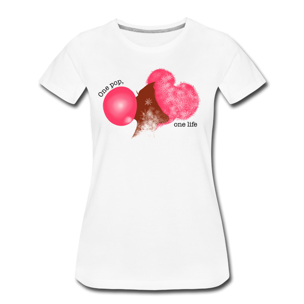 Women’s Bubble Premium T-Shirt - white