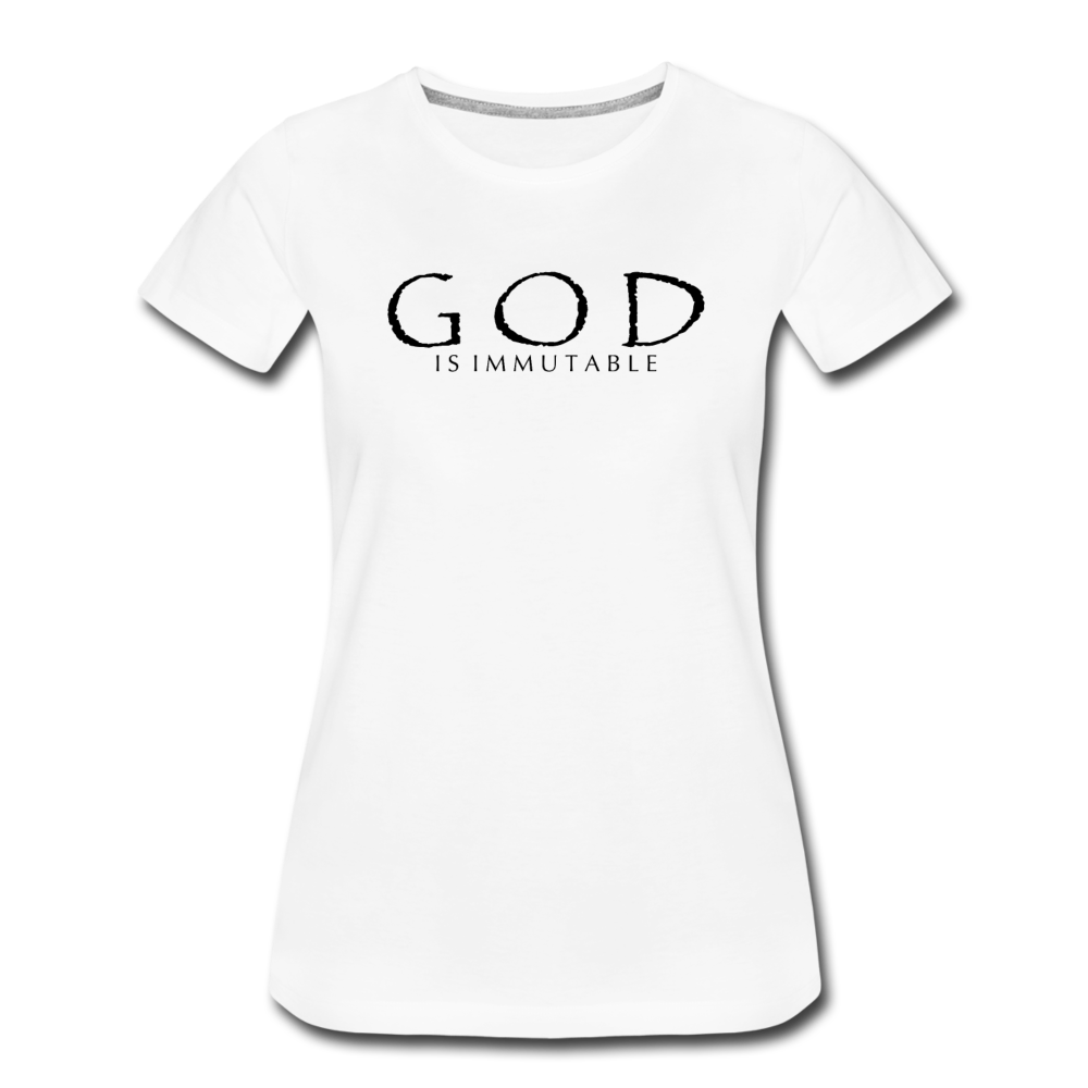 God Women’s Premium T-Shirt - White - white