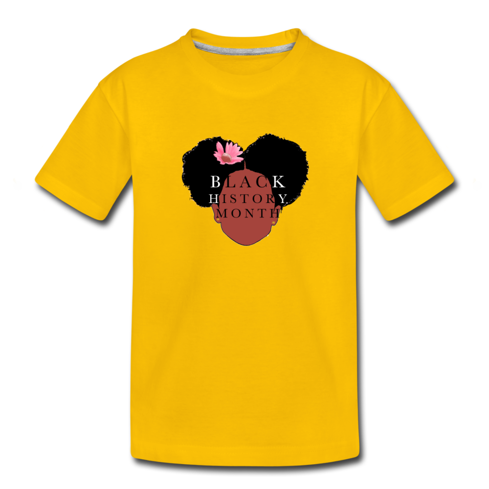 Black History Month Kids' Premium T-Shirt - sun yellow
