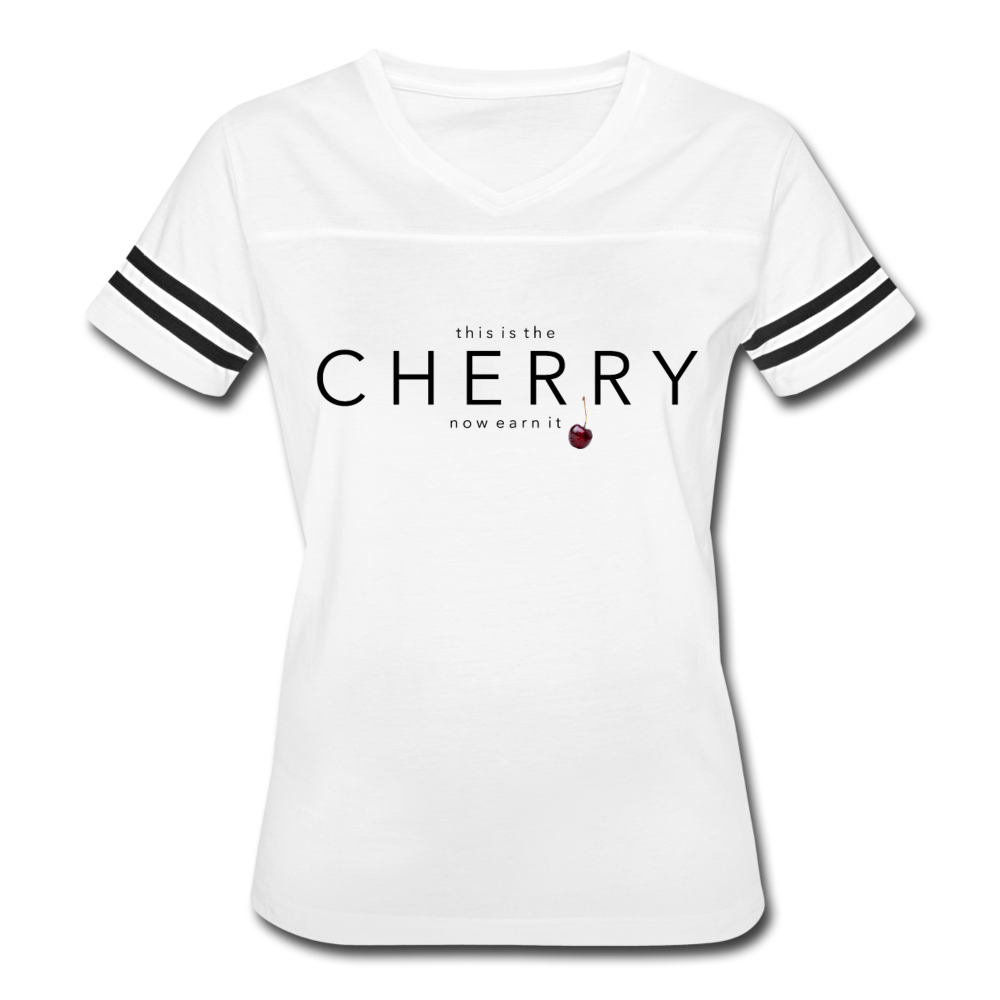 The Cherry Women’s Vintage Sport T-Shirt - white/black