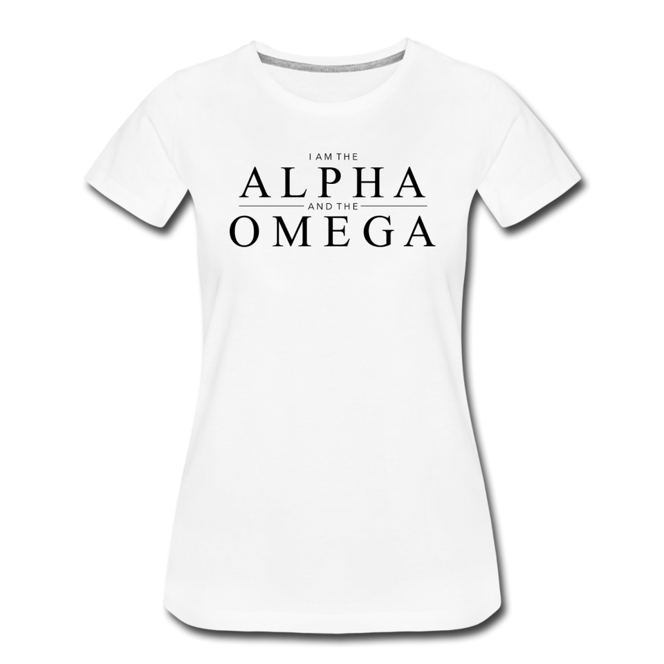 Alpha & Omega Women’s Premium White T-Shirt - white