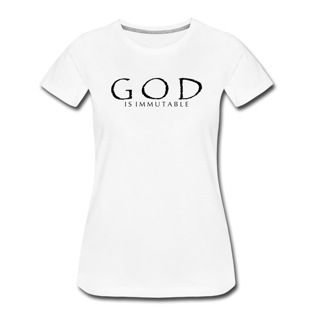 God Women’s Premium T-Shirt - White - white