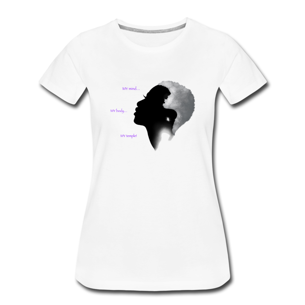 My Mind, My Body Women’s Premium T-Shirt - white