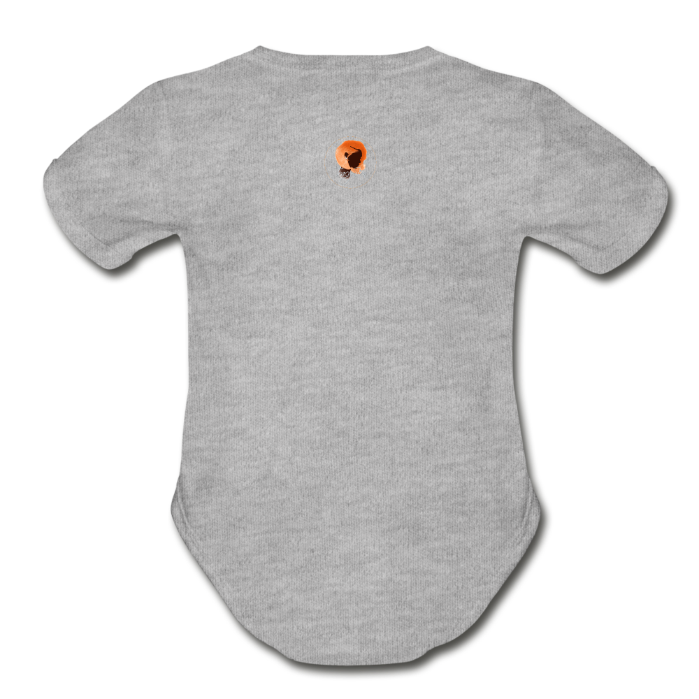 Organic Young & Fearless Baby Bodysuit - heather gray