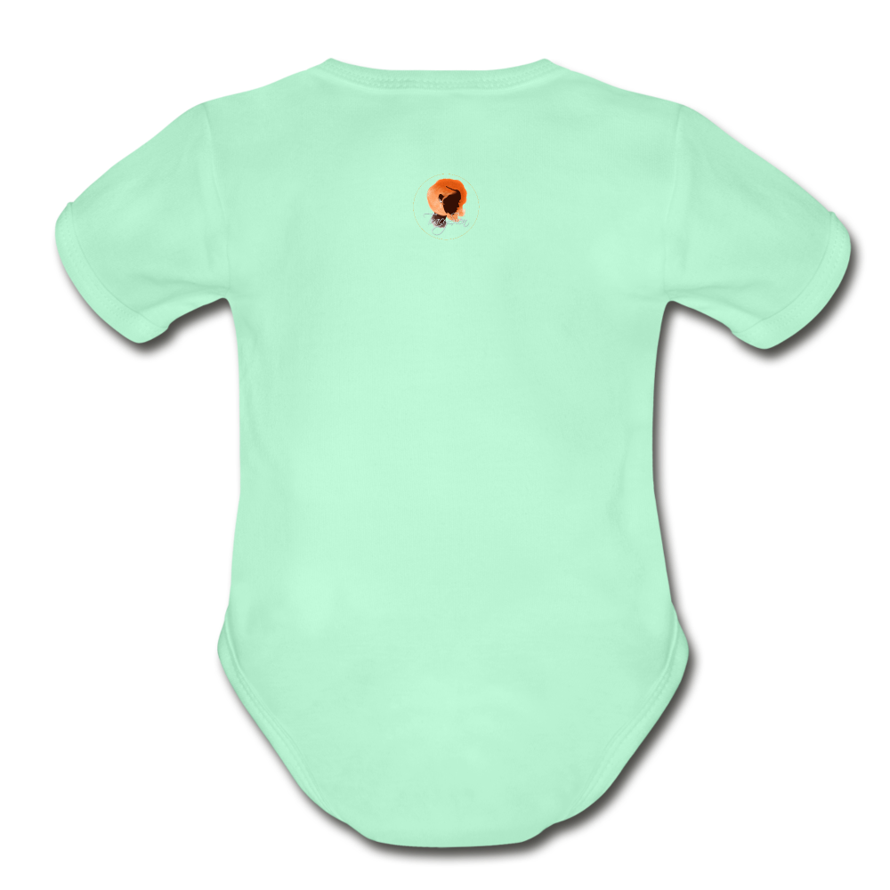 Organic Young & Fearless Baby Bodysuit - light mint