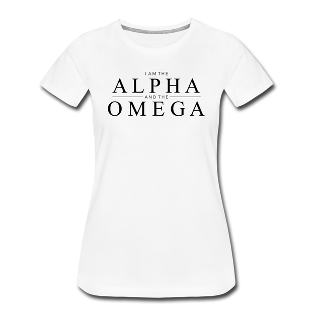 Alpha & Omega Women’s Premium White T-Shirt - white